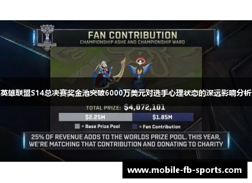 英雄联盟S14总决赛奖金池突破6000万美元对选手心理状态的深远影响分析